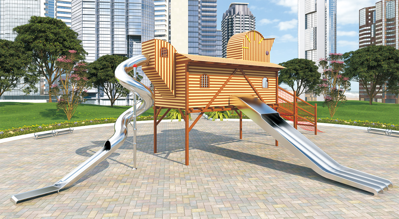 HK-7502-組合滑梯