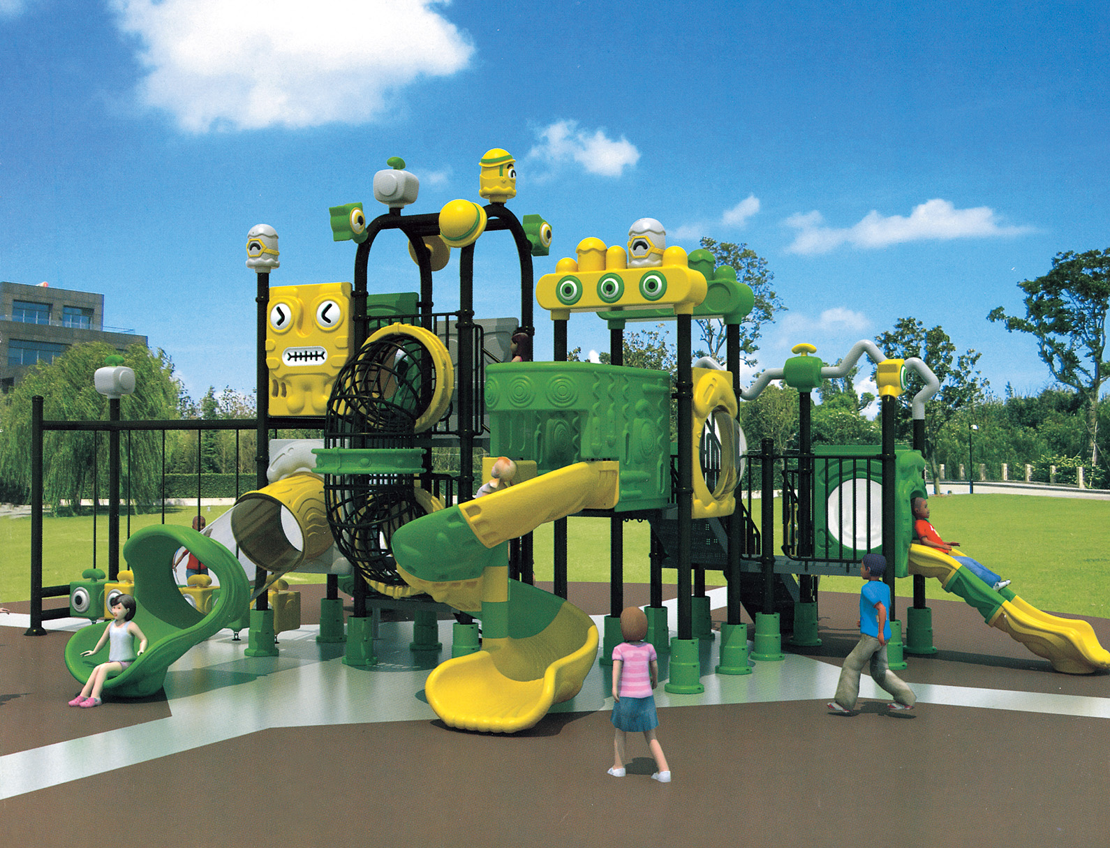 HJ-11001-幼兒園組合滑梯