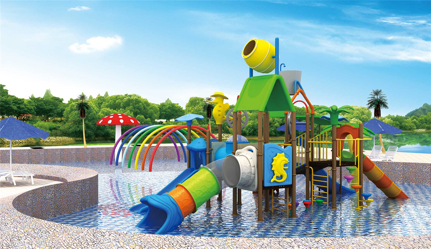 HJ-13503-兒童戲水滑梯