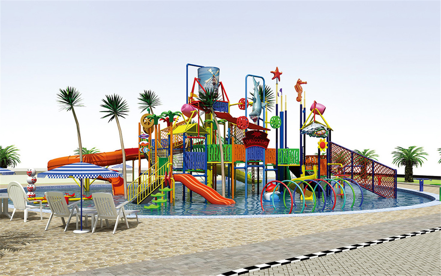 水上樂(lè)園滑梯